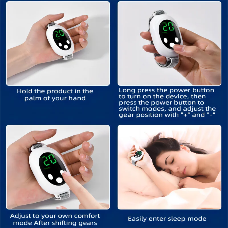 Microcurrent & EMS Sleep Aid Device: Beat Insomnia & Stress! 🌙⚡
- Palm Pulse Massager for instant relaxation.
- Works in 20 mins. Schlafgerät mit Mikrostrom- und EMS-Technologie: Gegen Schlaflosigkeit, Stress und Angst.