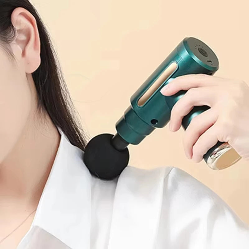 "Portable Button Fascia Gun Deep Tissue Massage - جهاز تدليك عميق للأنسجة والفاشيا قابل للحمل بأزرار وزر تشغيل مصغر وخفيف الوزن، وسرعات قابلة للتعديل، مناسب للجسم"