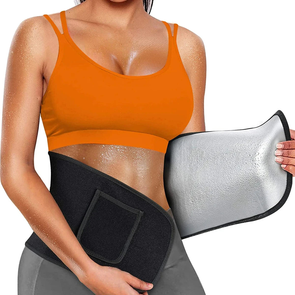 Waist Trainer Belt for Men and Women - كورسيه لتنحيف الجسم وتحديد الخصر للرجال والنساء - يساعد على تشكيل الجسم وتقوية العضلات وتحسين القوام، مثالي للتمارين الرياضية في الصالة الرياضية