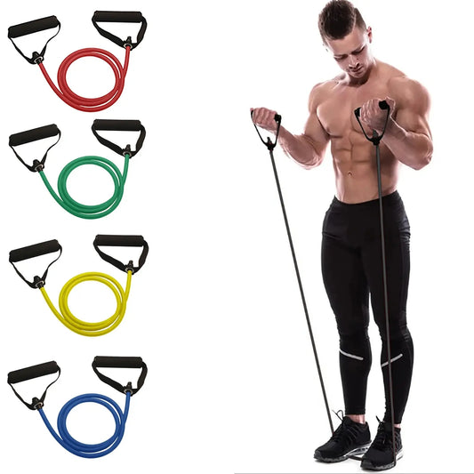 Resistance Bands with Handles for Men and Women - شرائط مقاومة مع مقابض للتمرينات الرياضية، معدات تدريب القوة في المنزل، مثالية للرجال والنساء