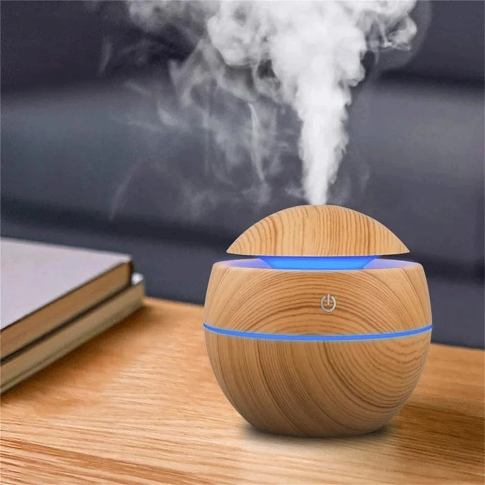 Wooden Electric Aroma Diffuser for Relaxing Bedrooms - جهاز ترطيب هواء بالخشب لغرف النوم المريحة