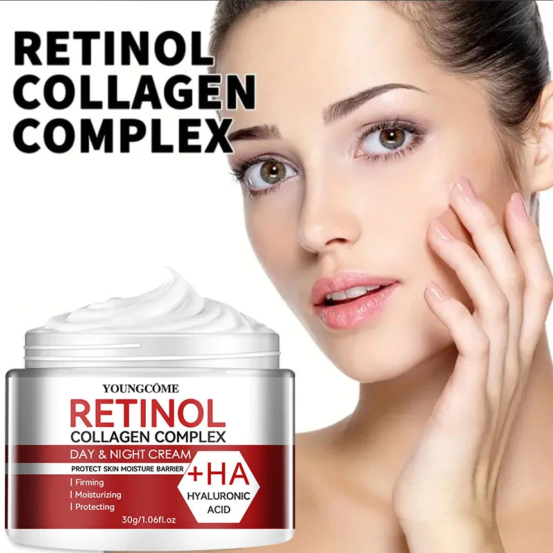 Retinol Collagen Facial Care Moisturizing Cream - Restore and Nourish! Perfect for dry and rough skin, this cream deeply hydrates and revitalizes. Ideal for aging skin. Treat yourself to luxurious skincare today!
"كريم ترطيب البشرة بالكولاجين ضد الشيخوخة