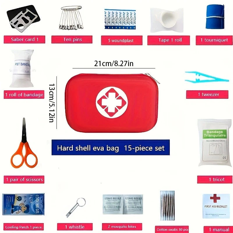 Get our portable first aid kit for all your emergency needs! Perfect for outdoor activities. Buy now! احصل على مجموعتنا المحمولة للإسعافات الأولية لجميع احتياجاتك في حالات الطوارئ! مثالية للأنشطة في الهواء الطلق. اشتر الآن!