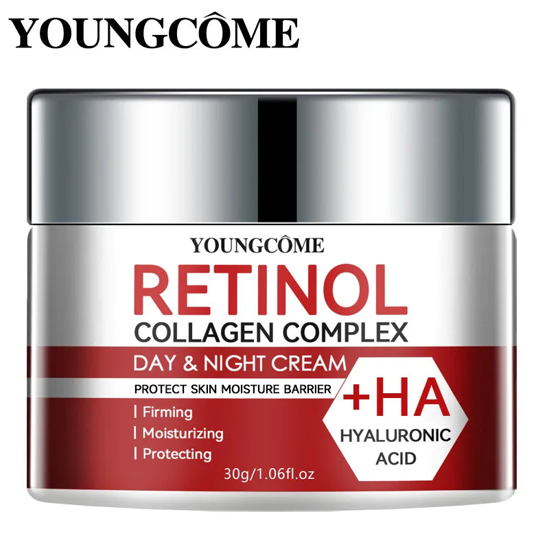 Retinol Collagen Facial Care Moisturizing Cream - Restore and Nourish! Perfect for dry and rough skin, this cream deeply hydrates and revitalizes. Ideal for aging skin. Treat yourself to luxurious skincare today!
"كريم ترطيب البشرة بالكولاجين ضد الشيخوخة