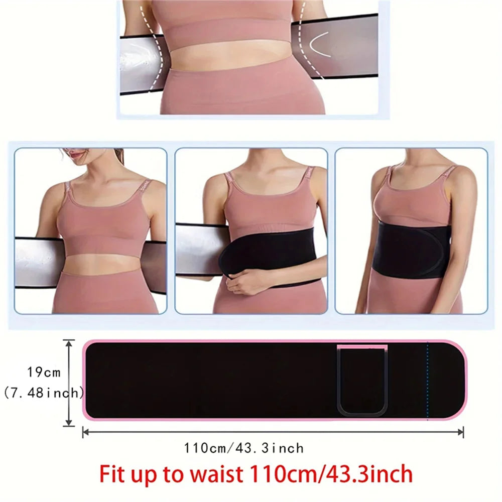 Waist Trainer Belt for Men and Women - كورسيه لتنحيف الجسم وتحديد الخصر للرجال والنساء - يساعد على تشكيل الجسم وتقوية العضلات وتحسين القوام، مثالي للتمارين الرياضية في الصالة الرياضية