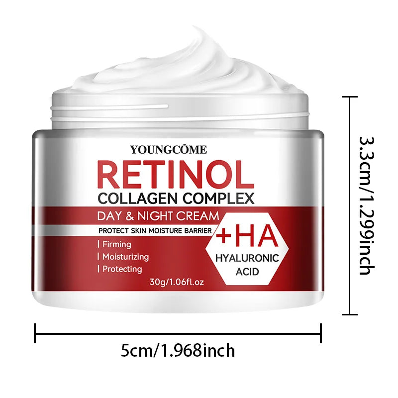 Retinol Collagen Facial Care Moisturizing Cream - Restore and Nourish! Perfect for dry and rough skin, this cream deeply hydrates and revitalizes. Ideal for aging skin. Treat yourself to luxurious skincare today!
"كريم ترطيب البشرة بالكولاجين ضد الشيخوخة