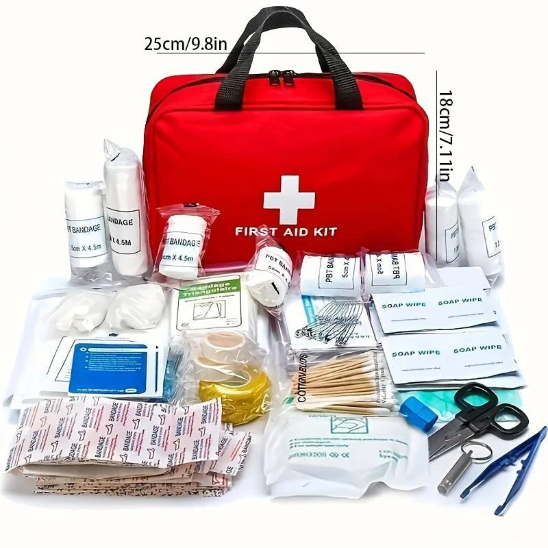 Get our portable first aid kit for all your emergency needs! Perfect for outdoor activities. Buy now! احصل على مجموعتنا المحمولة للإسعافات الأولية لجميع احتياجاتك في حالات الطوارئ! مثالية للأنشطة في الهواء الطلق. اشتر الآن!